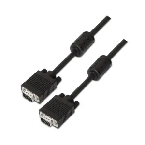 AISENS CABLE SVGA CON FERRITA - HDB15/MACHO-HDB15/MACHO - 1.8M - COLOR NEGRO