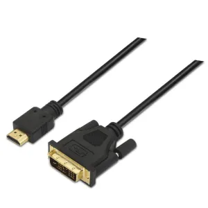AISENS CABLE DVI A HDMI - DVI18+1/MACHO-HDMI A MACHO - 1.8M - FULL HD - COLOR NEGRO