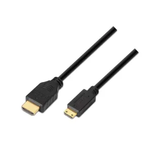 AISENS CABLE HDMI A MINI HDMI ALTA VELOCIDAD / HEC - A MACHO-C/MACHO - 3.0M - COMPATIBILIDAD 3D Y ETHERNET - COLOR NEGRO