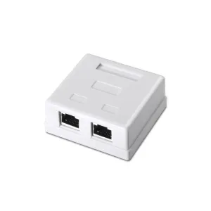 AISENS ROSETA DE SUPERFICIE RJ45 CAT.6 FTP 2 TOMAS - COLOR BLANCO