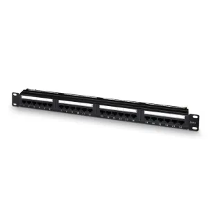 AISENS PATCH PANEL DE 24 PUERTOS RJ45 CAT.6 UTP - 19 1U DUAL IDC - COLOR NEGRO