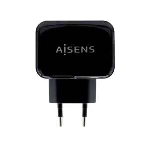 AISENS CARGADOR USB 17W 5V/3.4A - 2XUSB CON CONTROL AI - COLOR NEGRO