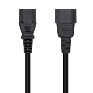 AISENS CABLE ALIMENTACION CPU - C13/H-C14/M - 3.0M - 100% COBRE PURO AWG18 - COLOR NEGRO