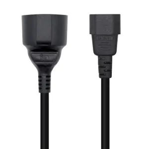 AISENS CABLE ALIMENTACION 16A - C14/M A CEE7/H - 25CM - COLOR NEGRO
