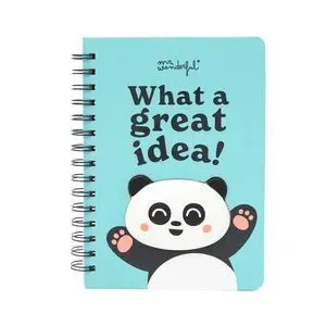 LIBRETA A5 3D SQUISHY PANDA WHAT A GREAT IDEA