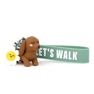 LLAVERO CON COLGANTE PERRO SALCHICHA LET?S WALK