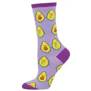 CALCETINES DE ALGODON MEDIA CAÑA AGUACATE MORADO 3