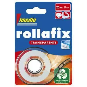 CINTA ADHESIVA IMEDIO ROLLAFIX 19 MM + DISPENSADOR