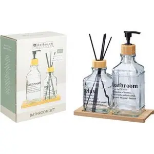 SET DE BAÑO VIDRIO 3PCS