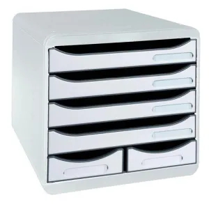 MODULO EXACOMPTA OFFICE 6 CAJONES BIG BOX MAXI GRIS CLARO