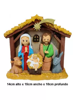 NACIMIENTO INFANTIL RESINA CON PORTAL
