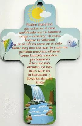 CRUZ INFANTIL COLOR PADRE NUESTRO