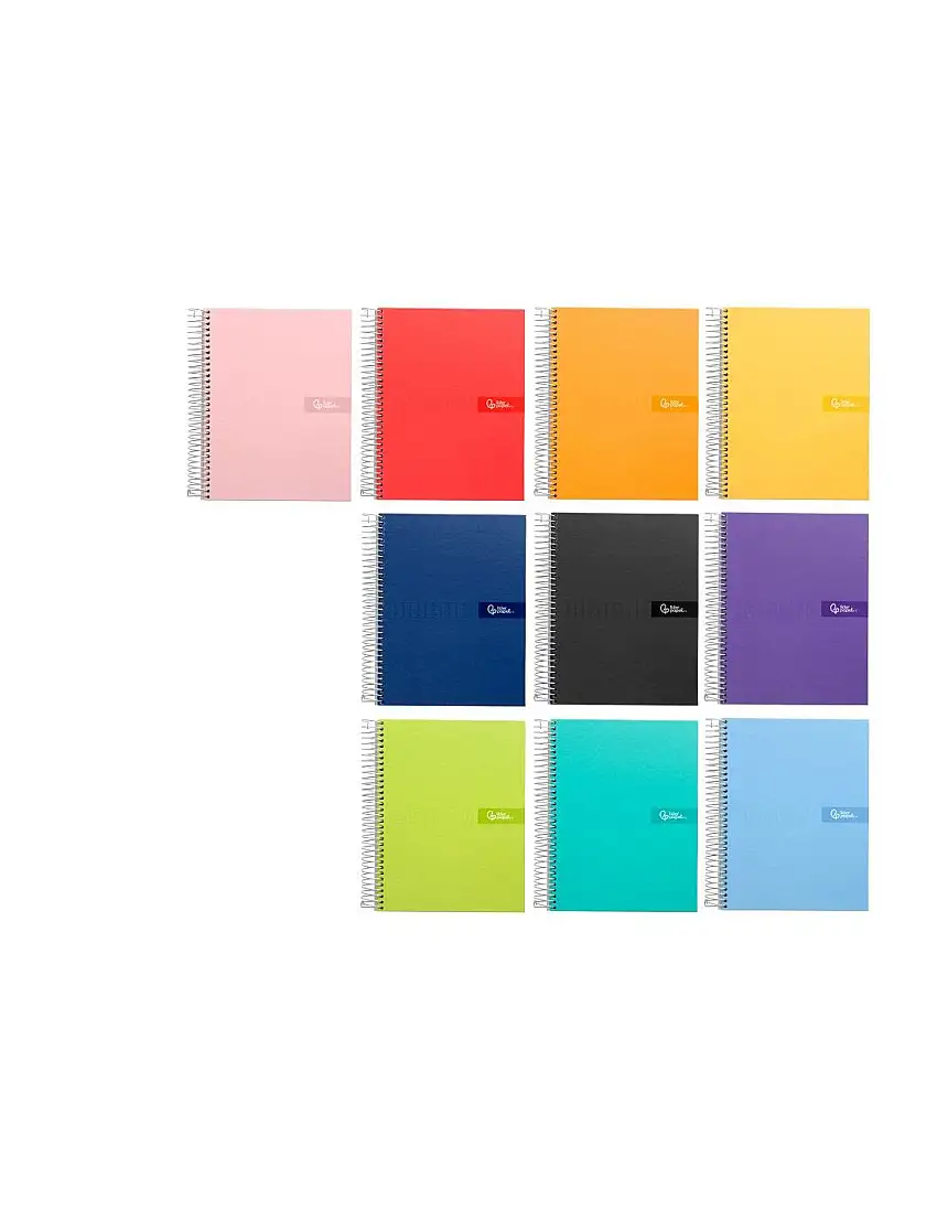 Cuaderno Espiral Liderpapel A5 Crafty Tapa Forrada 80H 90Gr Milimetrado 2Mm Colores Surtidos
