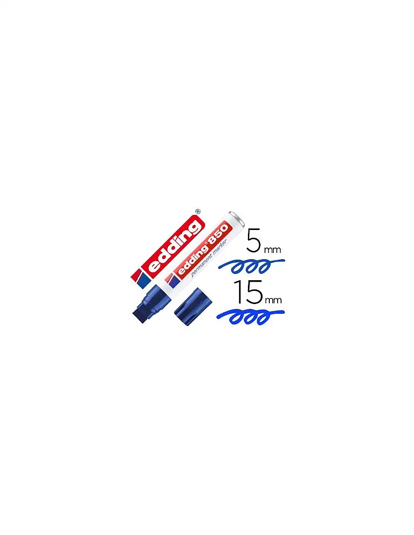 Rotulador Edding Marcador Permanente 850 Azul Punta Biselada 5-15 Mm Recargable