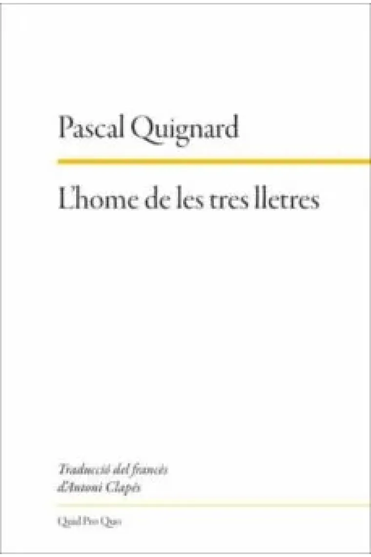 L'home de les tres lletres (Catalán)
