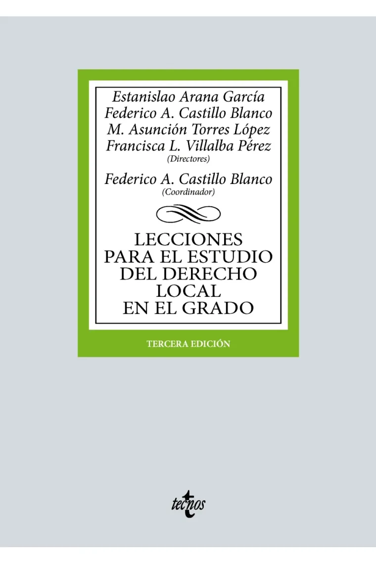 Lecciones para el estudio del derecho local en el grado